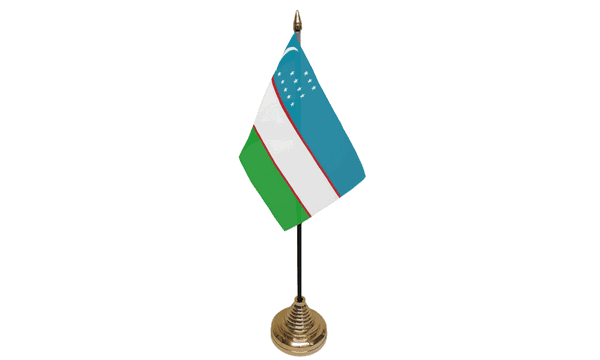 Uzbekistan Table Flags